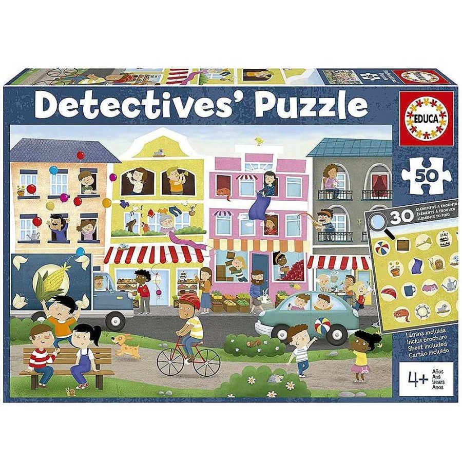 Juguetes Educa Puzzles Infantiles | Puzzle Detectives Ciudad 50 Piezas