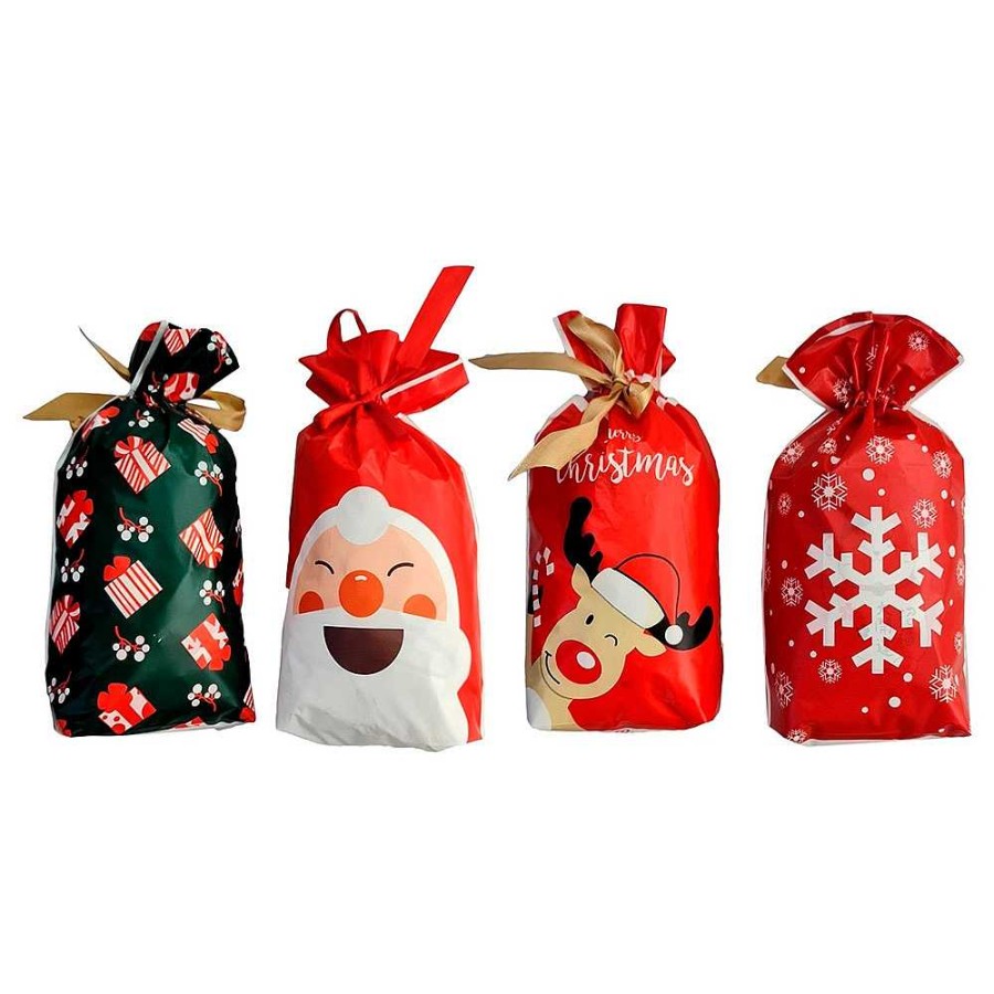 Papeler A Genérico Papel De Regalo Y Empaquetado | Bolsitas Para Regalos Navidad 15X13 - 4 Modelos