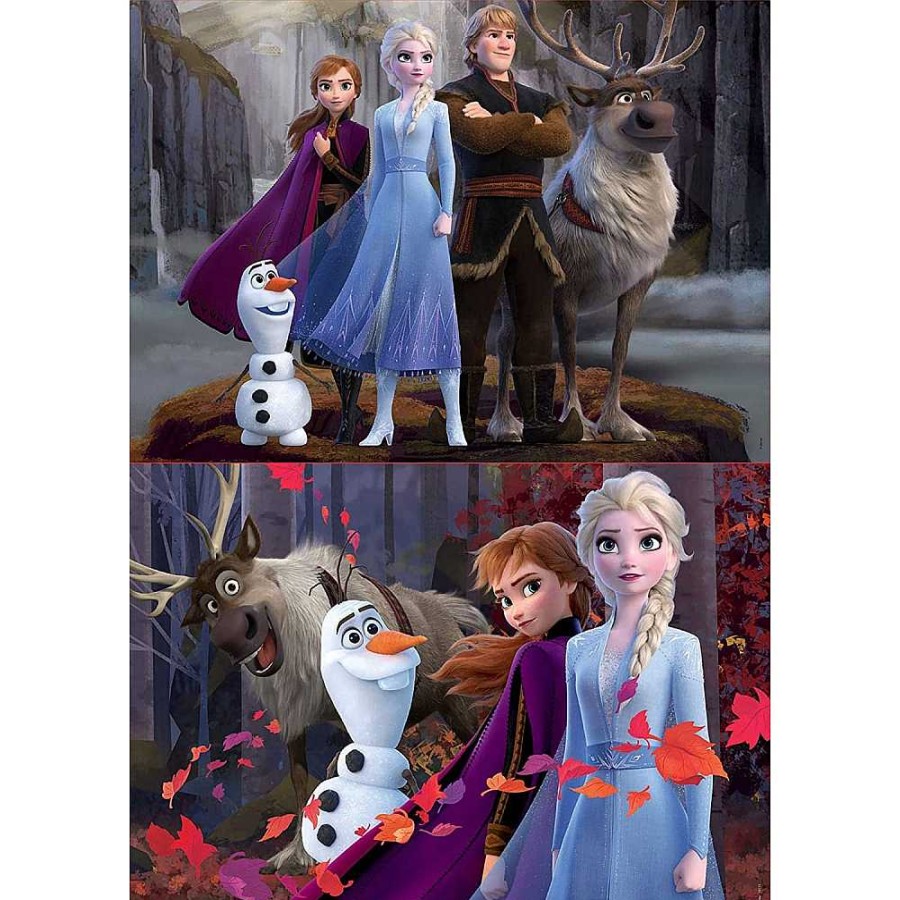 Juguetes Frozen Puzzles Infantiles | Frozen Puzzle Doble 2X100 Piezas