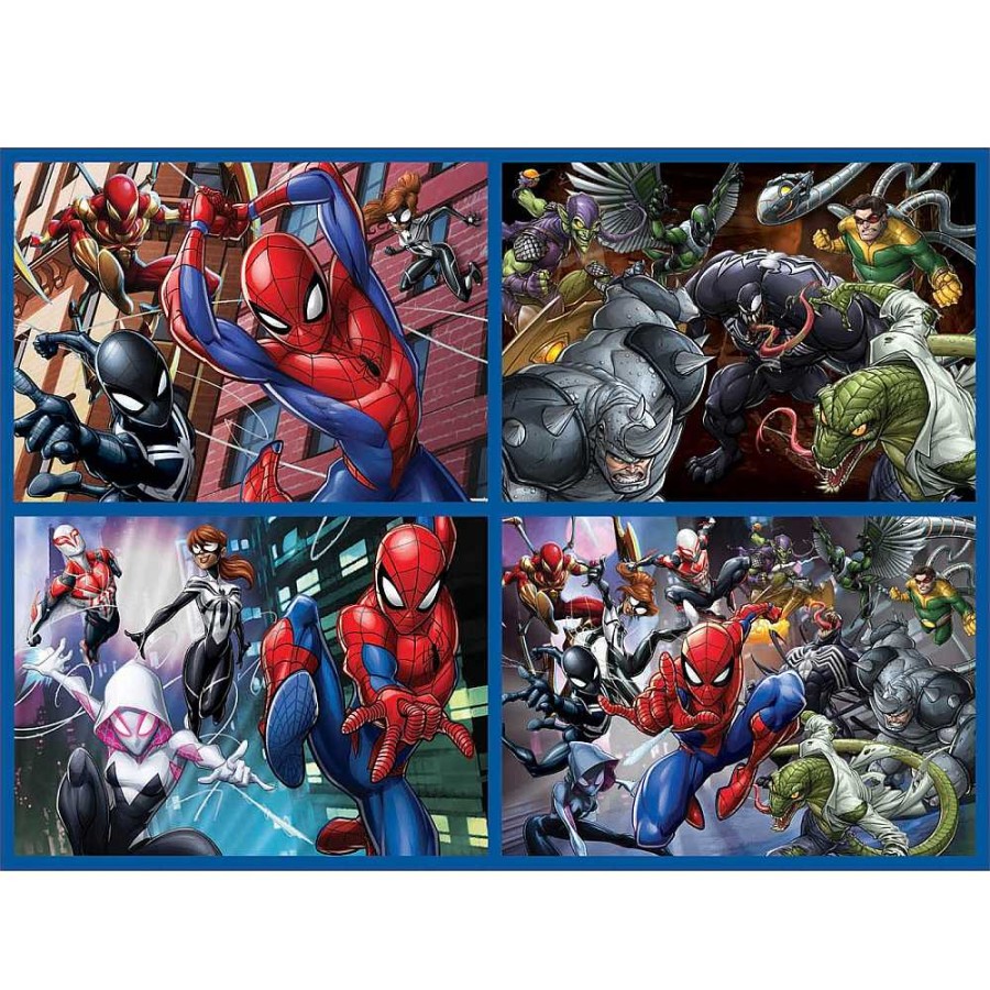 Juguetes Spiderman Puzzles Infantiles | Spiderman Multipuzzle 4 - 50 A 150 Piezas