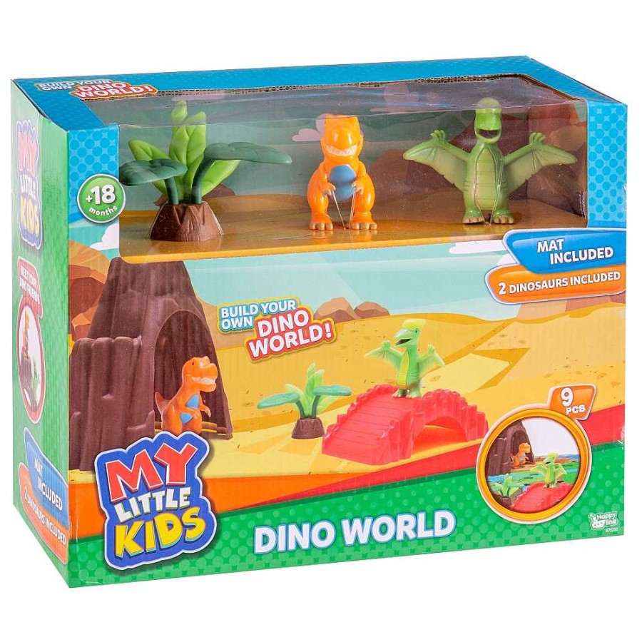 Juguetes Genérico Aprendizaje | Set 2 Dinosaurios Con Play Set. Caja 32X15X25