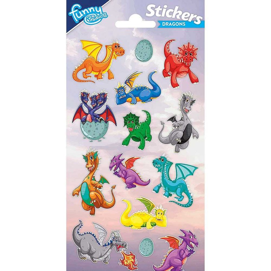 Papeler A Funny Products Stickers Y Pegatinas | Pack De Pegatinas Dragones