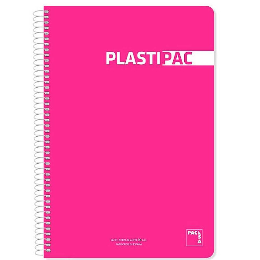 Papeler A Pacsa Cuadernos Espiral | Pack 5 Bloc 90 Gr Tapa Pl Stico Folio 80 Hojas Liso