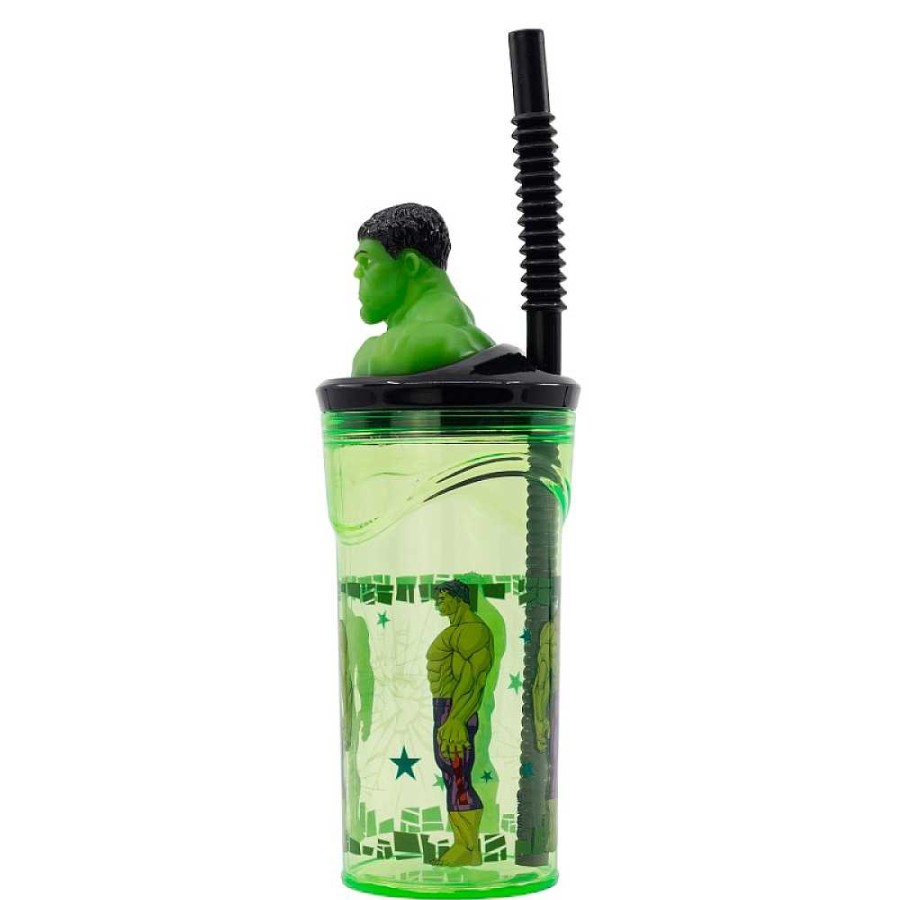 Mochilas Y Complementos Stor | Avengers Hulk Vaso Pajita Figura 3D 360 Ml