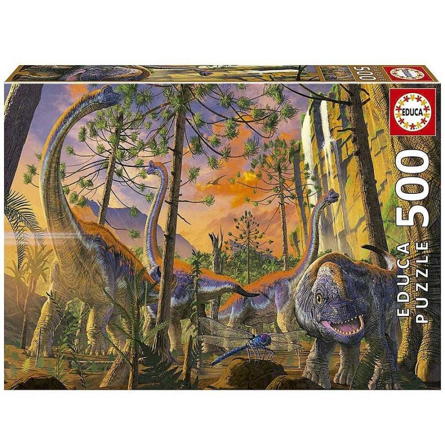 Juguetes Educa Puzzles 300-1000 Piezas | Puzzle Educa 500 Piezas Dinosaurios Curious