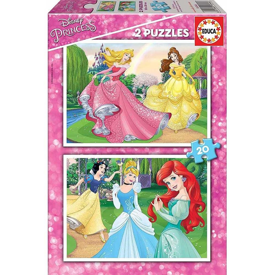 Juguetes Disney Puzzles Infantiles | Princesas Disney Puzzle Doble 2X20 Piezas