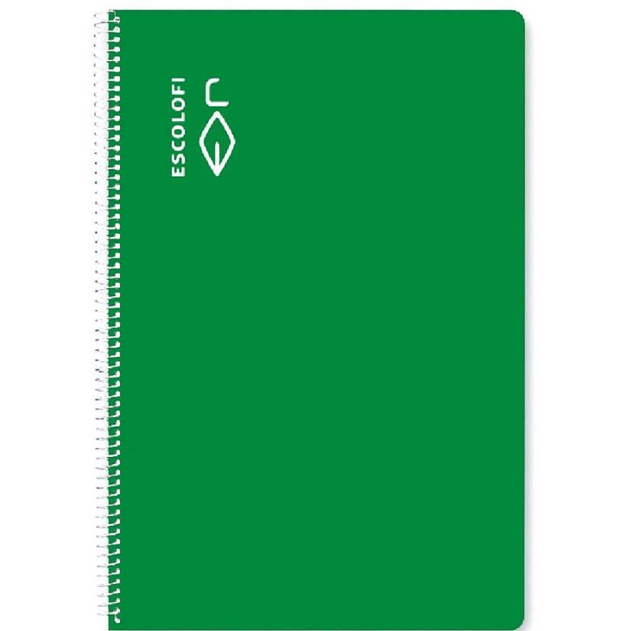 Papeler A Escolofi Cuadernos Espiral | Escolofi Pack 5 Bloc Espiral Folio 50 H 70 Gr Cuadr Cula 3X3 Margen Verde