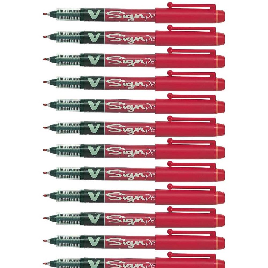 Papeler A Pilot Rotuladores Escritura | Pack 12 Rotulador Pilot Signpen Rojo