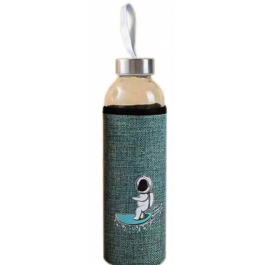 Regalo Genérico Botellas Y Fiambreras | Botella Cristal Funda Astronauta 500 Ml 20X6