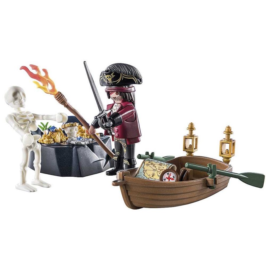 Juguetes Playmobil Playmobil | Playmobil Piratas Starter Pack Pirata Con Bote De Remos