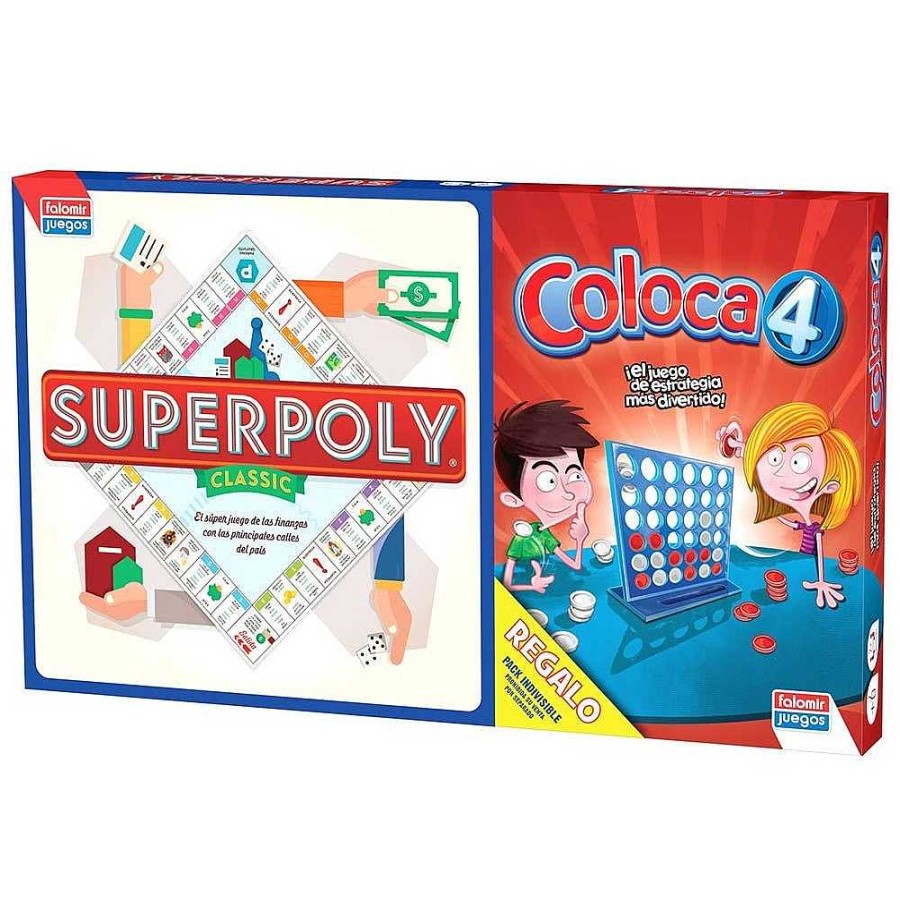 Juguetes Falomir Juegos De Sociedad | Juego Doble Superpoly Coloca 4