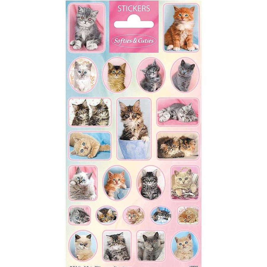 Papeler A Funny Products Stickers Y Pegatinas | Pack De Pegatinas Softies & Cuties Kittens