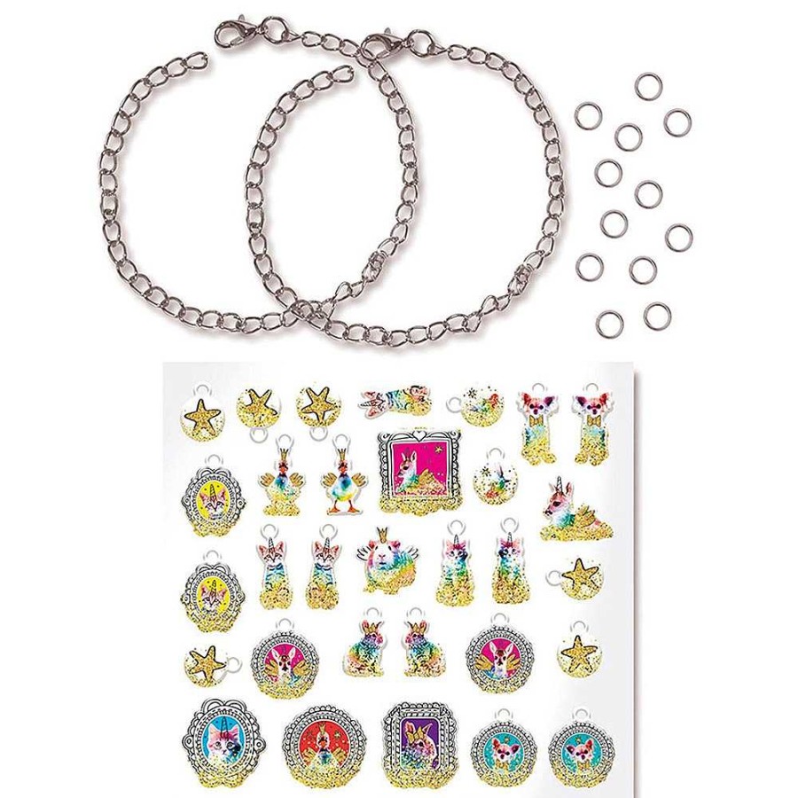 Juguetes Totum Crea Y Pinta | Rainbow Pets Set Creativo Pulseras+ Charms+Stickers 13X24