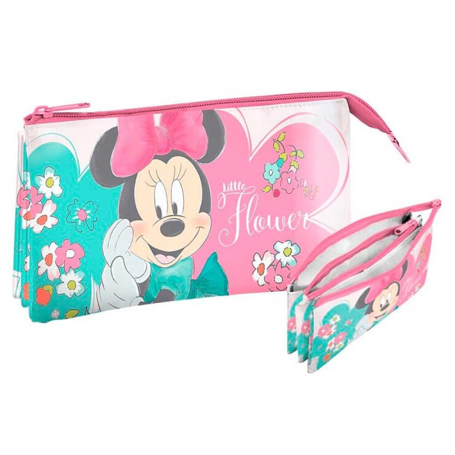 Mochilas Y Complementos Disney | Minnie Portatodo Triple 22X13 Cm