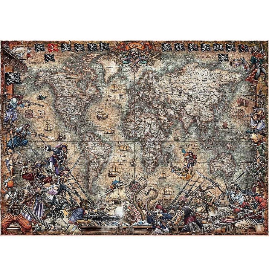 Juguetes Educa Puzzles M S 1000 Piezas | Puzzle Educa 2000 Piezas Mapa Piratas