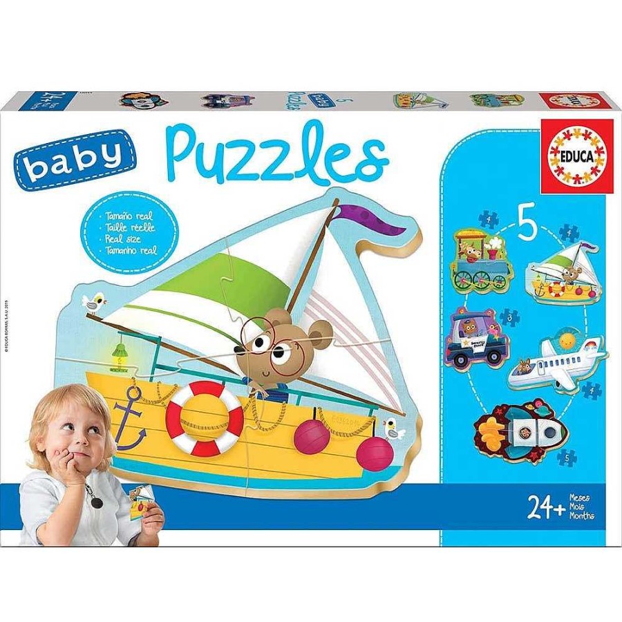 Juguetes Educa Puzzles Preescolar | Baby Puzzle Veh Culos 5 Piezas