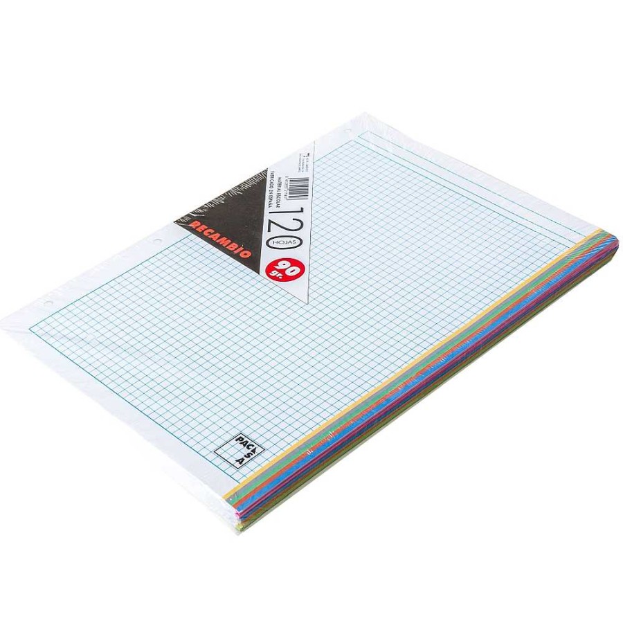 Papeler A Pacsa Papel Y Recambios Anillas | Caja 16 Recambio 90 Gr A4 - 120 Cn Greca Colores