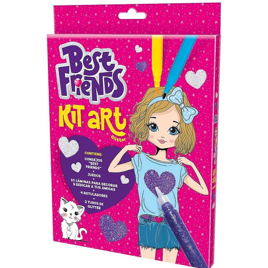 Juguetes Ludum Crea Y Pinta | Kit Creativo Art Best Friends Pen Glitter