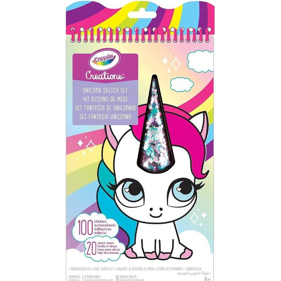 Juguetes Crayola Crea Y Pinta | Crayola Set Creativo Unicornio Libro+Pegatinas