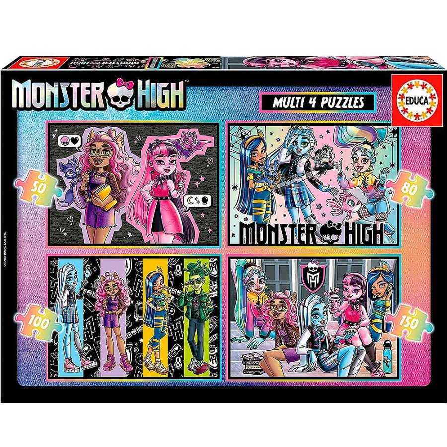 Juguetes Monster High Puzzles Infantiles | Monster High Puzzle M Ltiple 50-80-100-150 Piezas