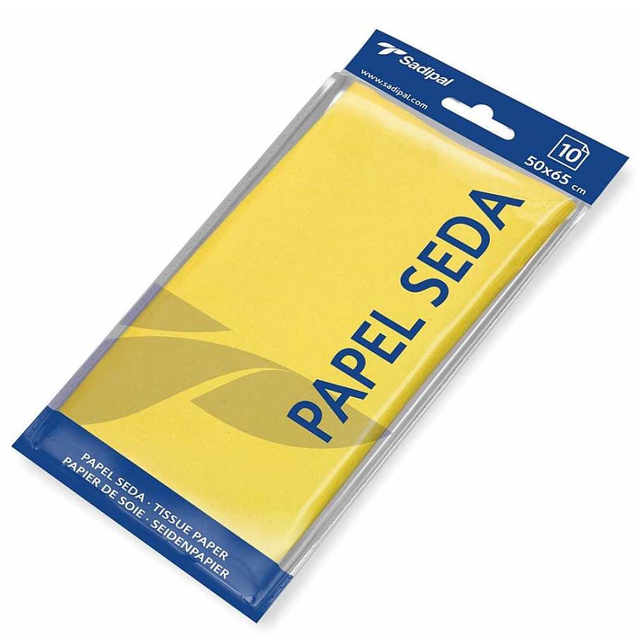 Papeler A Sadipal Papel Manualidades | Bolsa 10 Hojas Papel Seda Amarillo 50X65