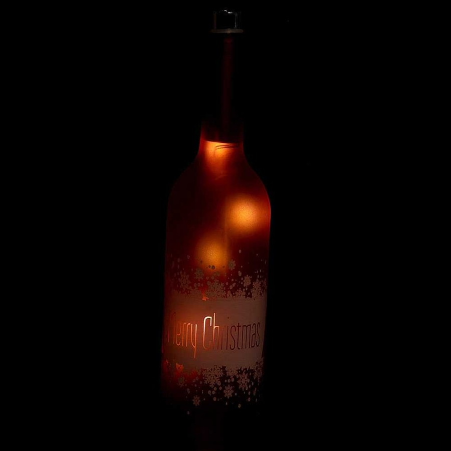 Home & Deco Item Iluminaci N | Botella Decoraci N Navidad Con Luz Led 30 Cm 2 Colores