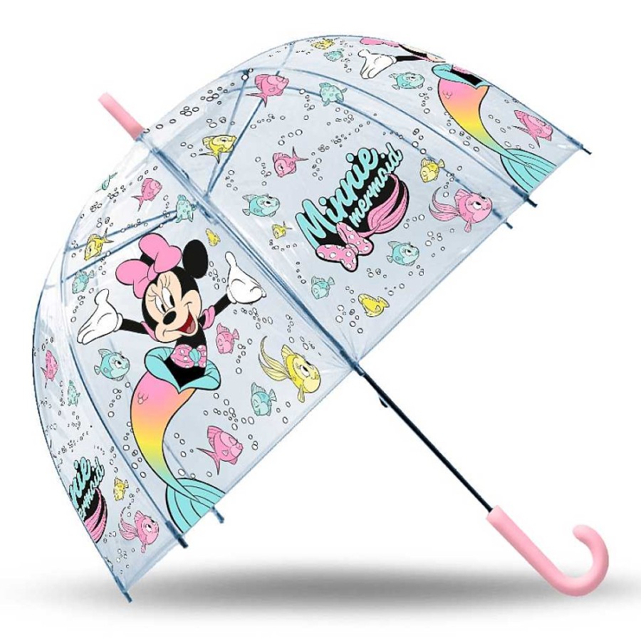 Regalo Minnie Paraguas | Minnie Paraguas Transparente Campana Manual 72 Cm