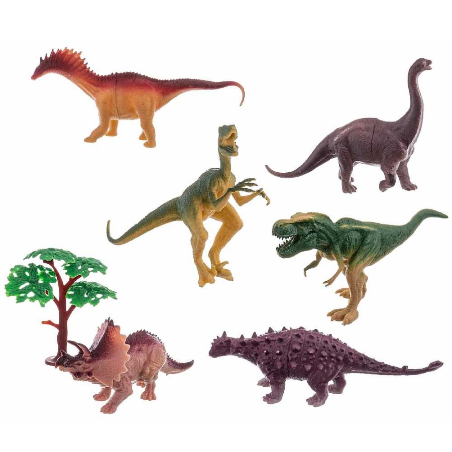 Juguetes Fantástiko Animales | Set 6 Dinosaurios Vinilo 16 Cm