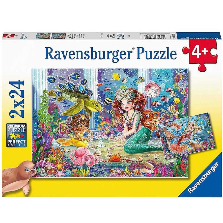 Juguetes Ravensburger Puzzles Infantiles | Puzzle Doble 2X24 Piezas Sirenas