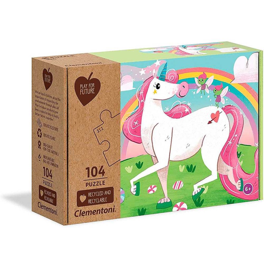 Juguetes Clementoni Puzzles Infantiles | Puzzle Eco 104 Piezas Unicornios