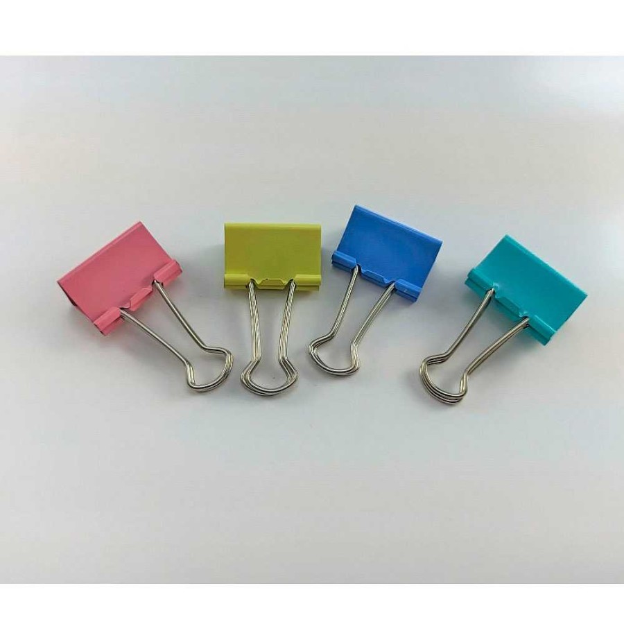 Papeler A Dohe Grapadoras Y Clips | Bote 24 Pinzas Metal Pastel 32Mm