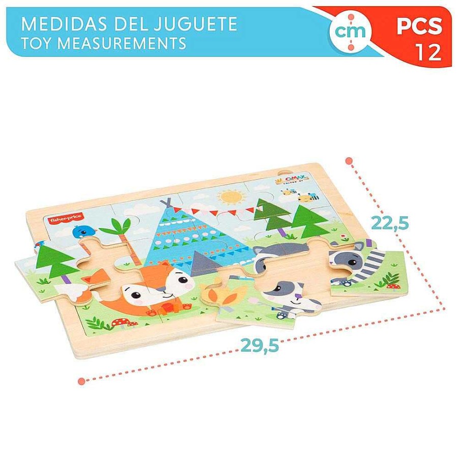 Juguetes Fisher-Price Rompecabezas Y Encajes | Fisher Price Puzzle Encajes Madera Selva 30X22X1 Cm