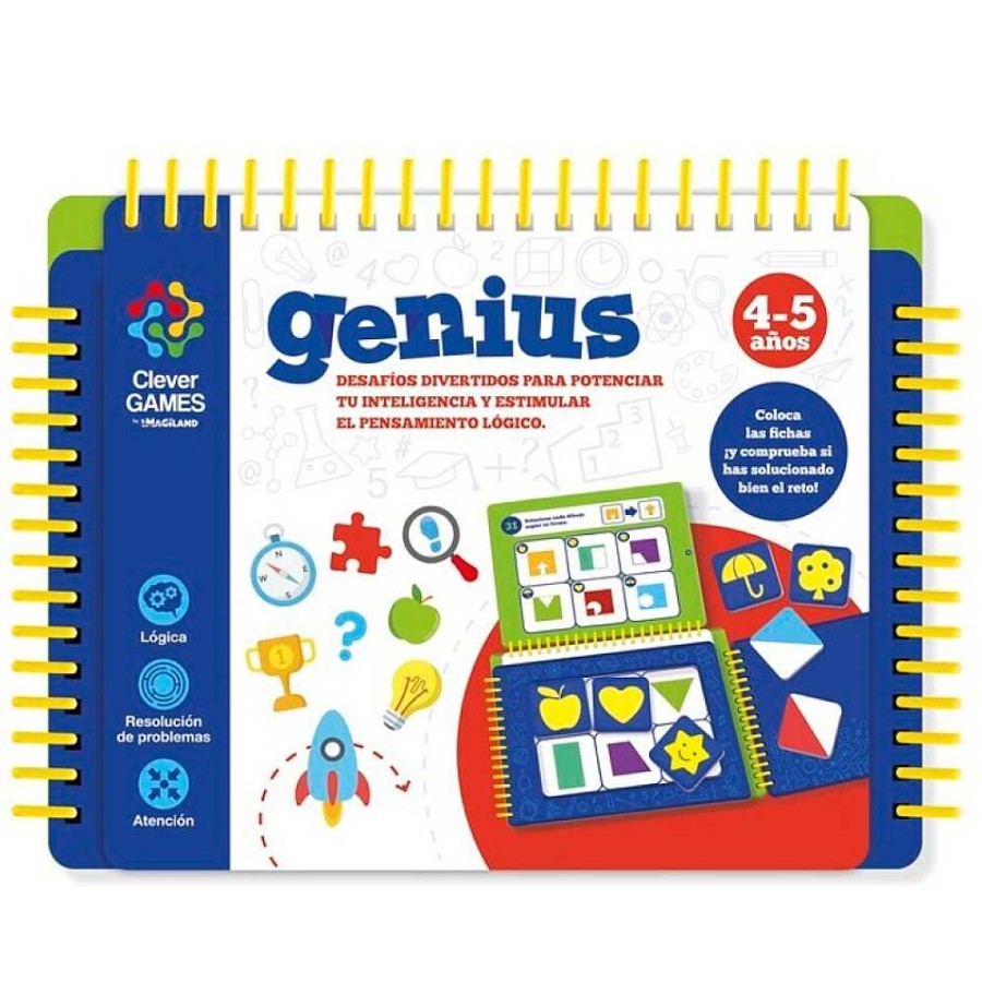 Papeler A Clever games Coloreables Y Actividades | Educativo Formato Port Til Genius 4-5 A Os