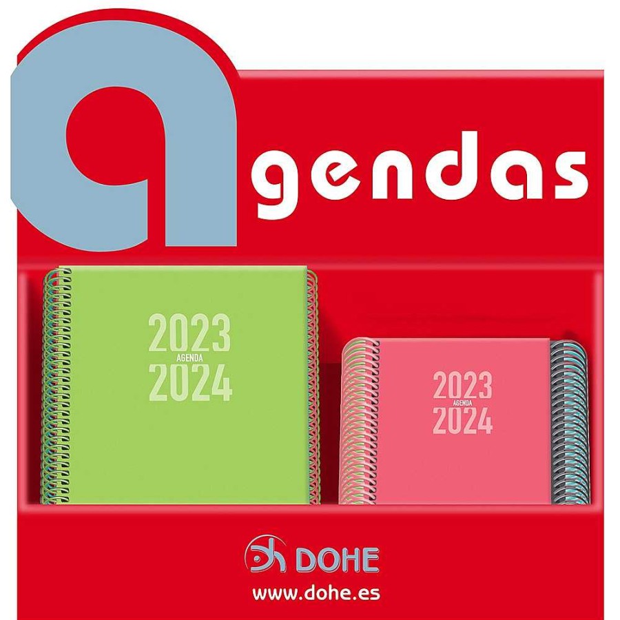 Papeler A Dohe Agendas | Expositor 30 Agendas Escolares 2023-24 Lisas A5 Y A6