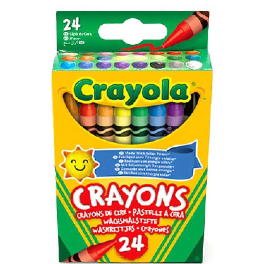 Papeler A Crayola Ceras-L Pices Y Rotuladores | Crayola Estuche 24 Ceras Colores Trazo Suaver