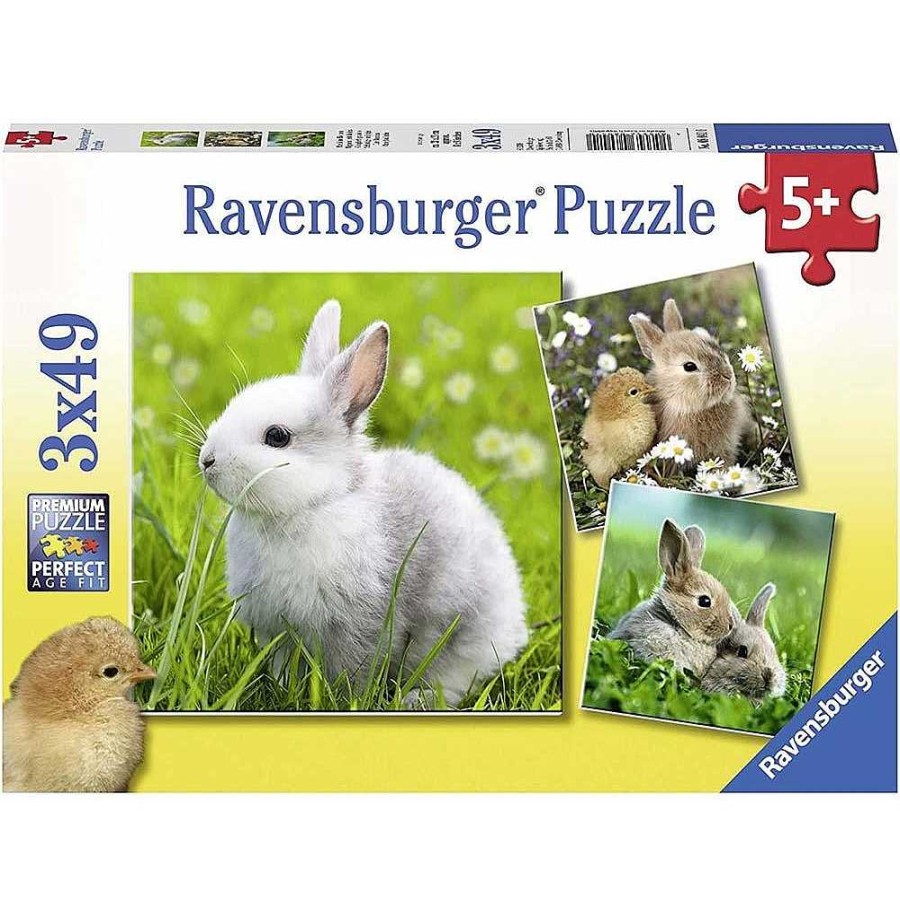 Juguetes Ravensburger Puzzles Infantiles | Puzzle Triple Conejitos 3X49 Piezas