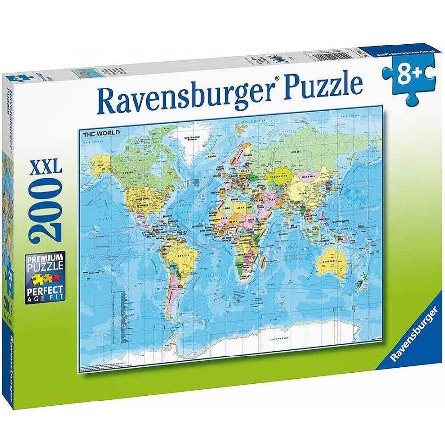 Juguetes Ravensburger Puzzles Infantiles | Puzzle 200 Piezas Mapamundi Pa Ses