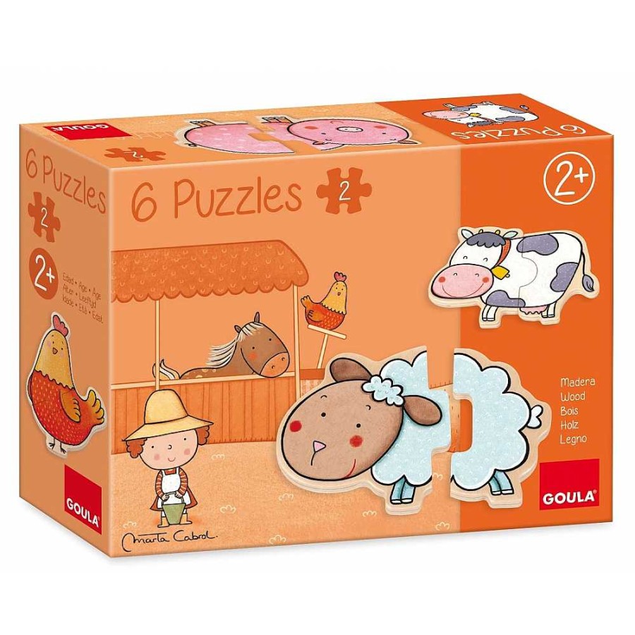 Juguetes Goula Rompecabezas Y Encajes | Puzzle Madera Granja 18X13 Goula