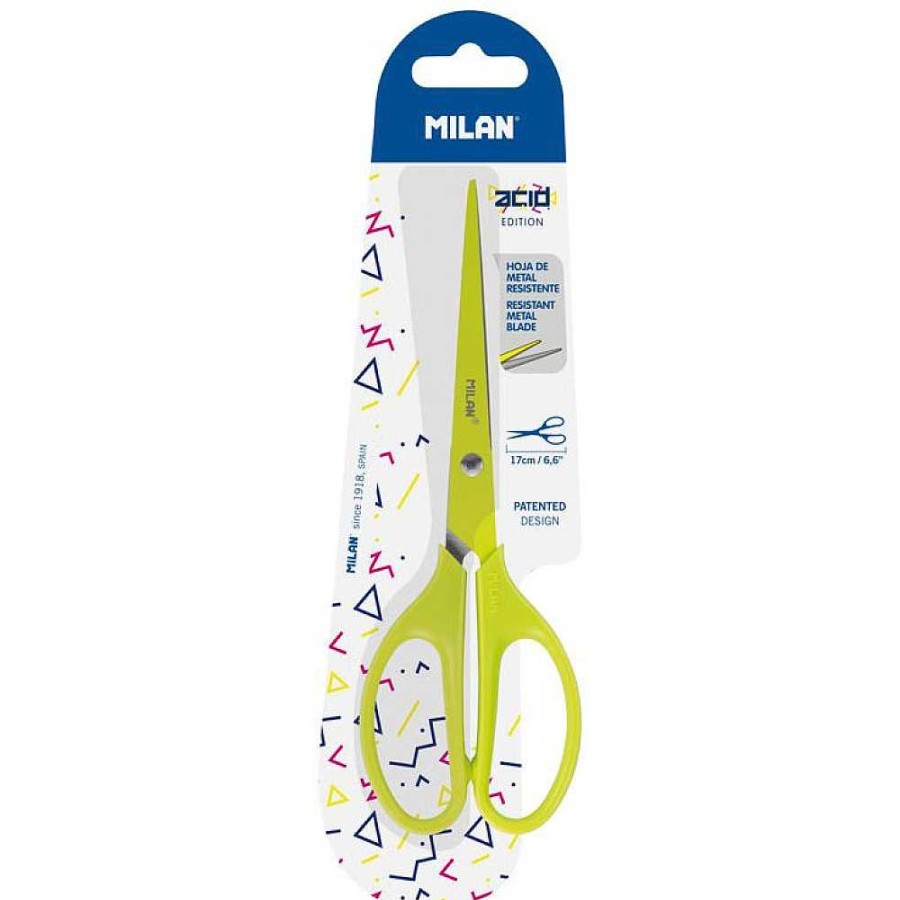 Papeler A Milan Tijeras Y Cutter | Tijera Mil N Acid 20 Cm Blister