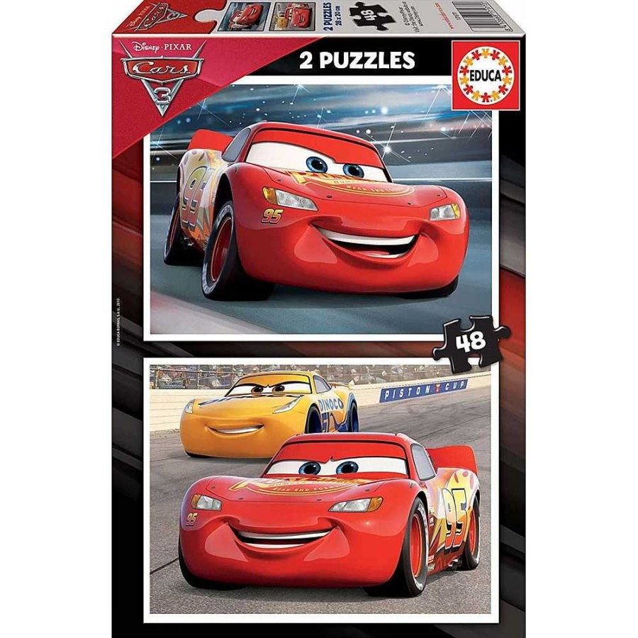 Juguetes Cars Puzzles Infantiles | Cars Puzzle Doble 2X48 Piezas