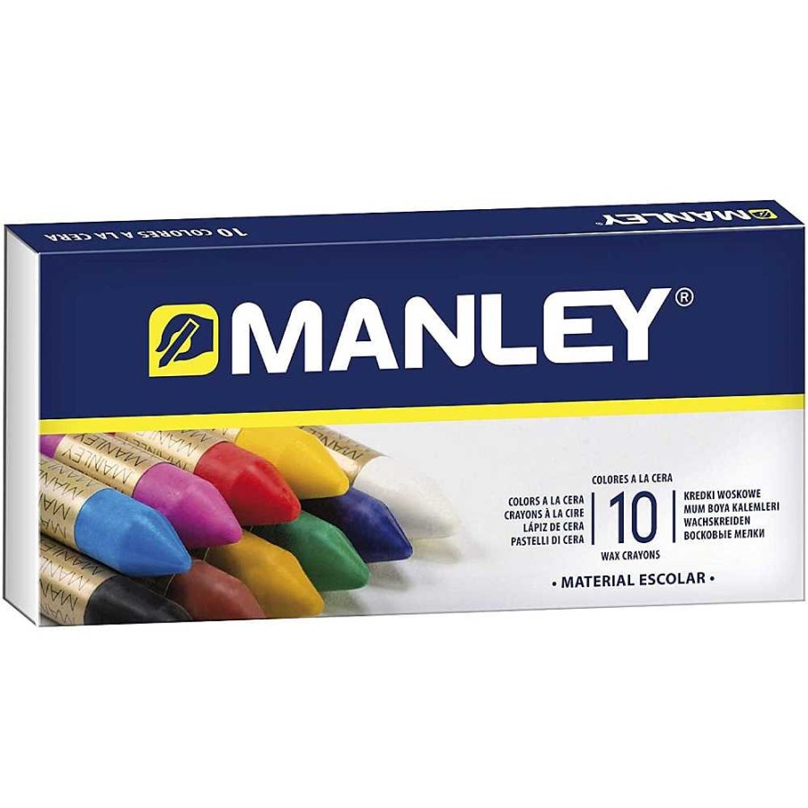 Papeler A Manley Ceras-L Pices Y Rotuladores | Estuche 10 Ceras Blandas Manley