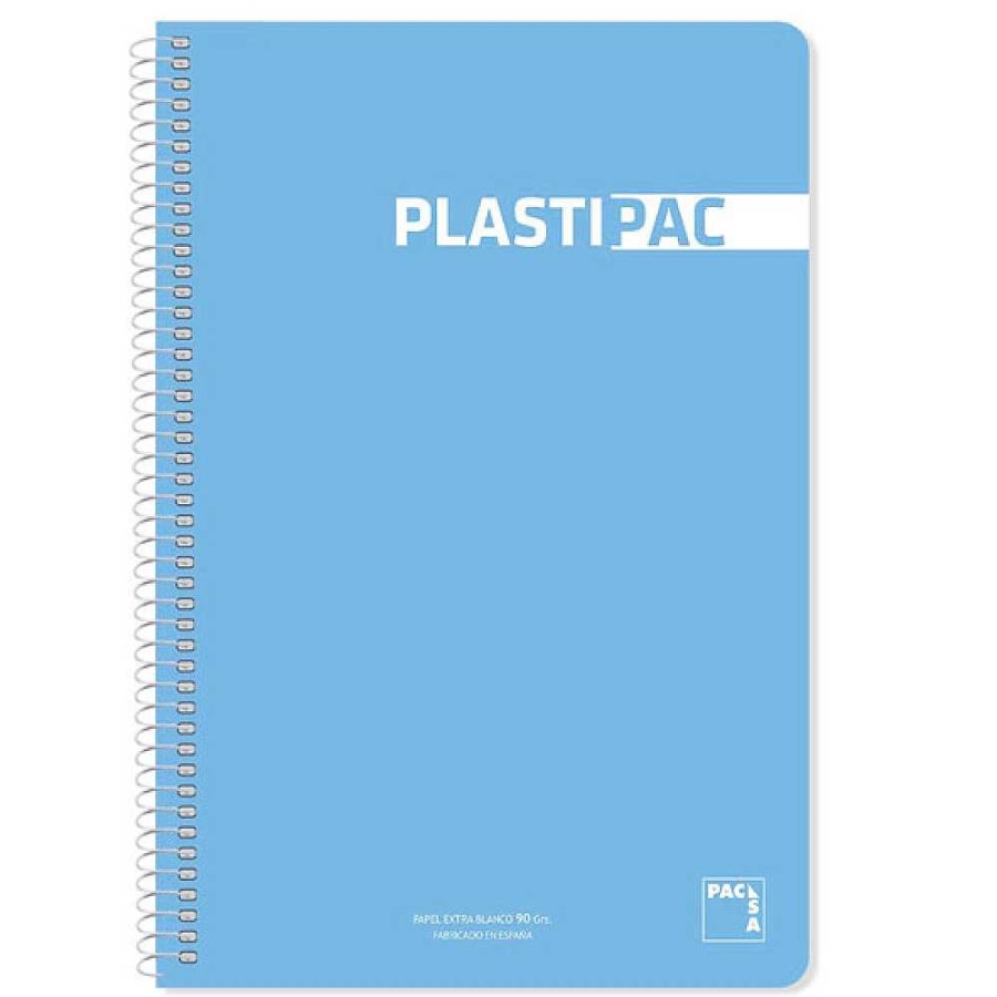 Papeler A Pacsa Cuadernos Espiral | Pack 5 Bloc 90 Gr Tapa Pl Stico Folio 80 Hojas Liso