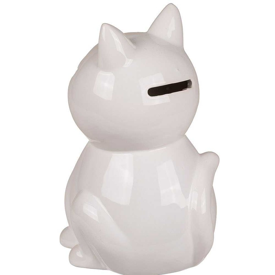 Regalo OOTB Regalitos Infantiles | Hucha Gato Cer Mica 18 Cm 2 Colores Con Llave