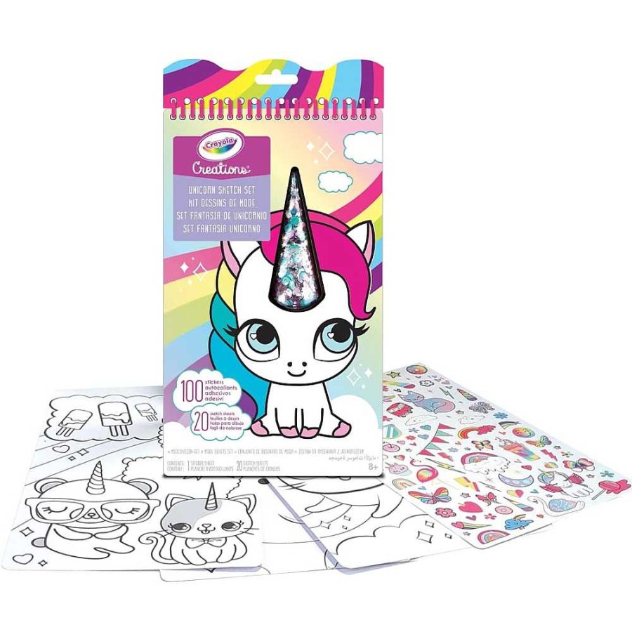 Juguetes Crayola Crea Y Pinta | Crayola Set Creativo Unicornio Libro+Pegatinas