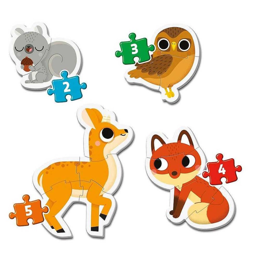 Juguetes Clementoni Puzzles Preescolar | My First Puzzle Progresivo Animales + 2 A Os