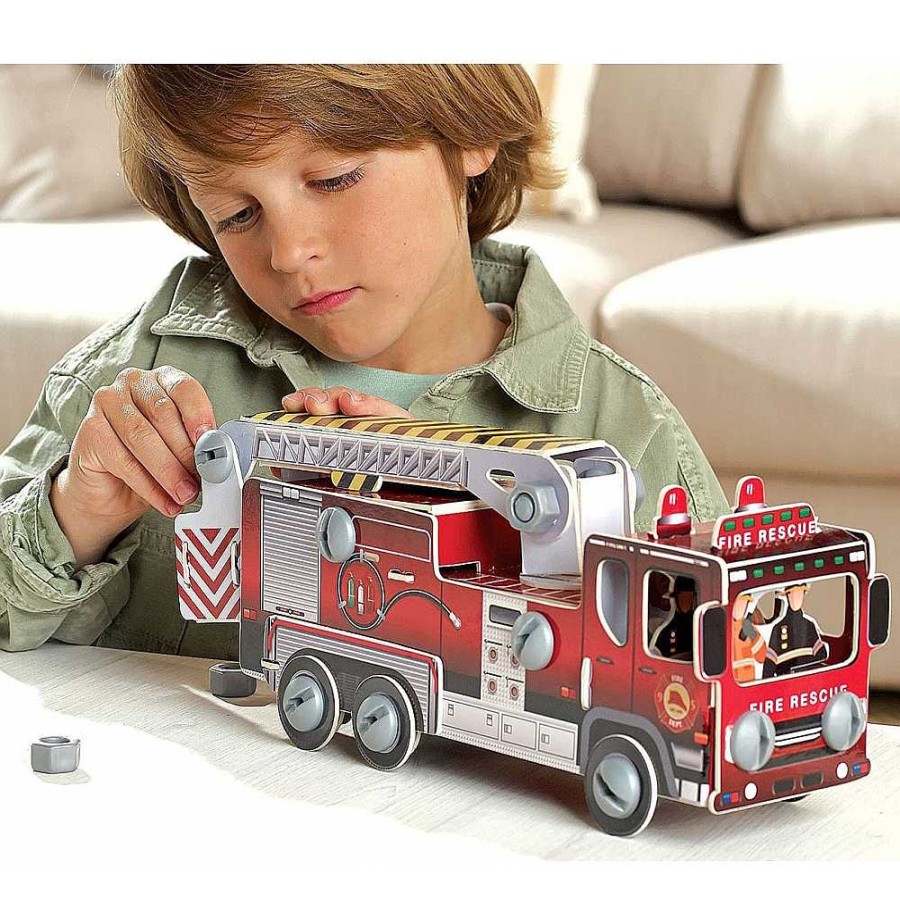 Juguetes Educa Construcciones Y Bloques | Juego Construcci N Studio 3D Coche Bomberos