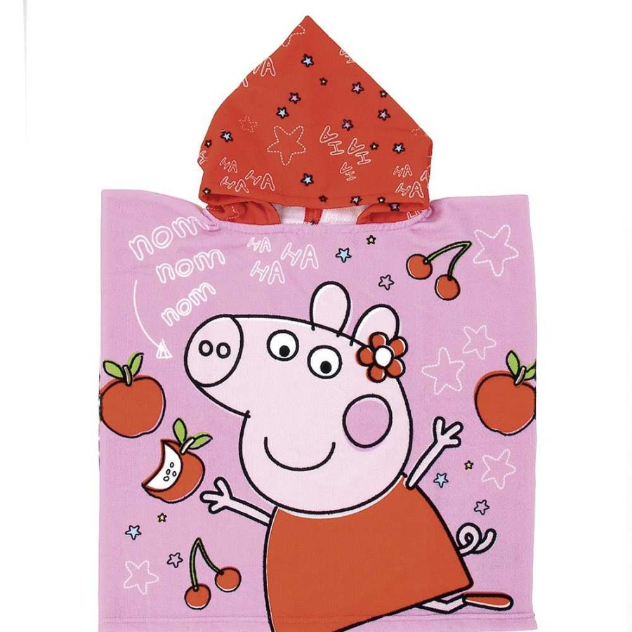 Regalo Peppa Pig Textil | Peppa Pig Poncho Toalla Microfibra 55X110 Cm