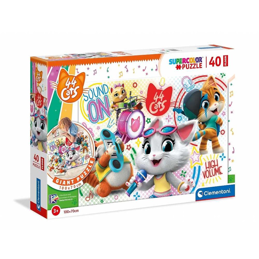 Juguetes Clementoni Puzzles Infantiles | Puzzle 44 Gatos 40 Piezas Maxi Suelo 100X70