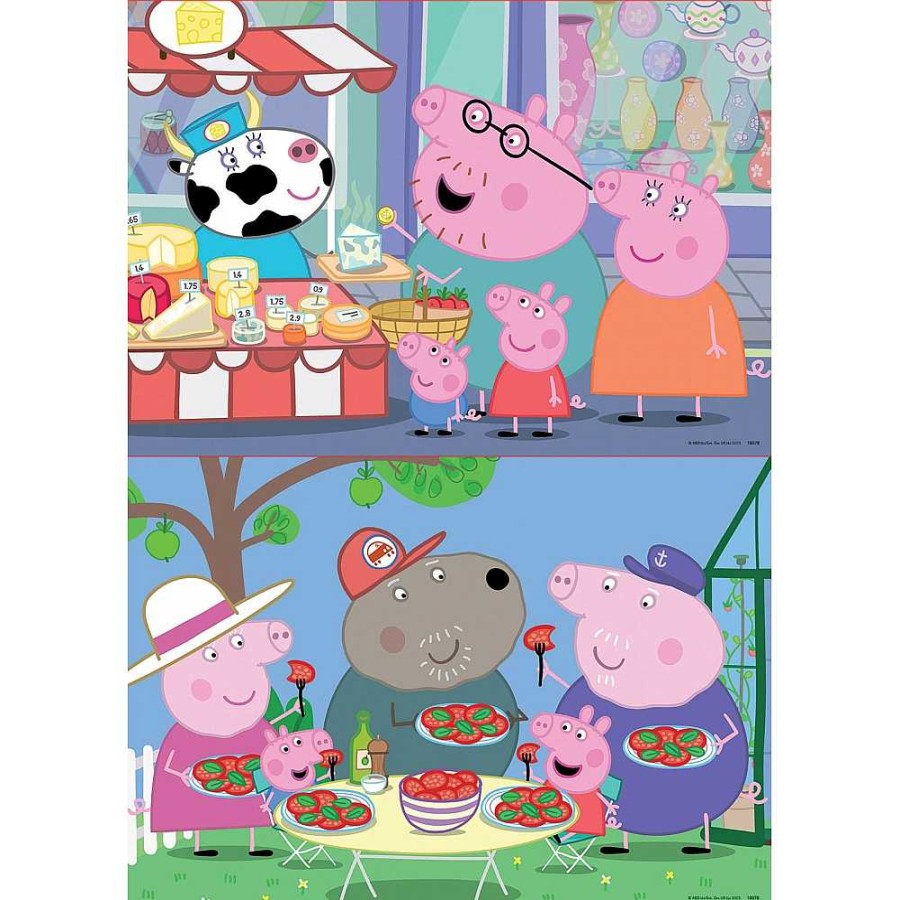 Juguetes Peppa Pig Puzzles Infantiles | Peppa Pig Puzzle Madera 2X25 Piezas