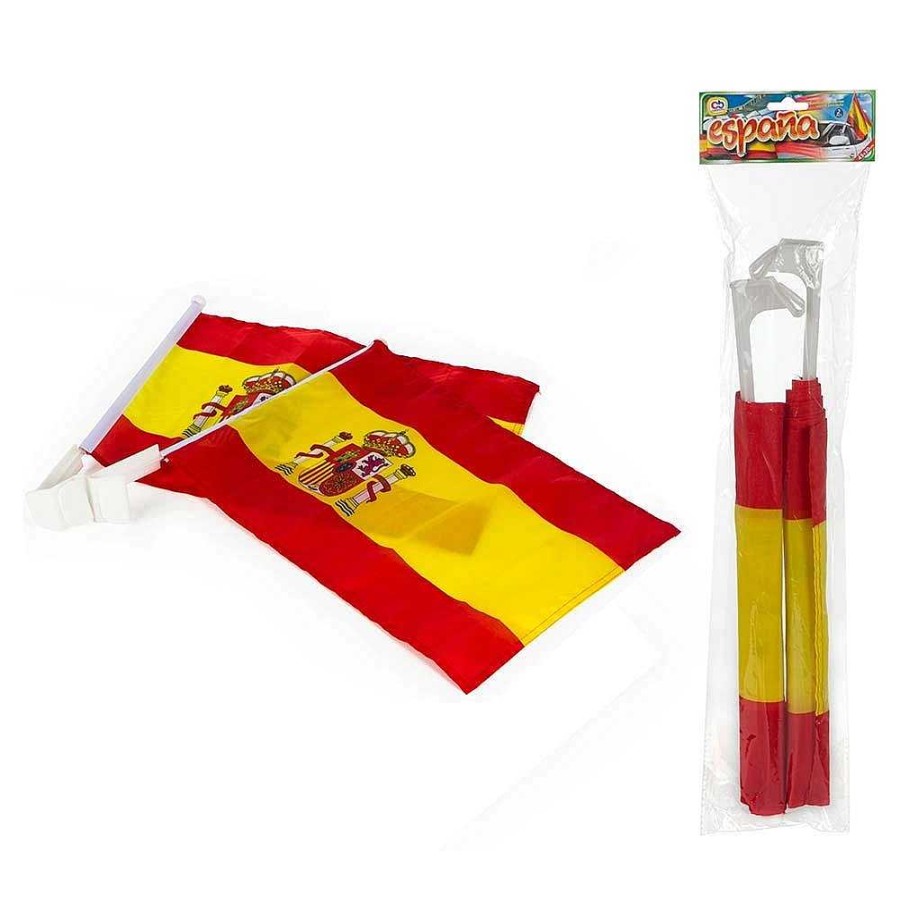 Juguetes Genérico Deportivos | Set 2 Banderas Espa A 45X30 Con Pinza